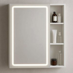 21 Medicine Cabinet Mirror with LED Lights and Storage Shelves