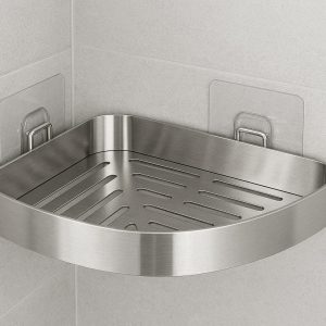 23 Stainless Steel Shower Corner Shelf Adhesive Wall Mount