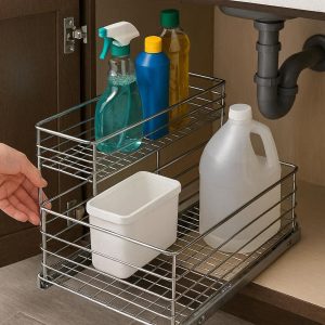 6 Pull Out Under Sink Cabinet Organizer Slide Out Basket Tray